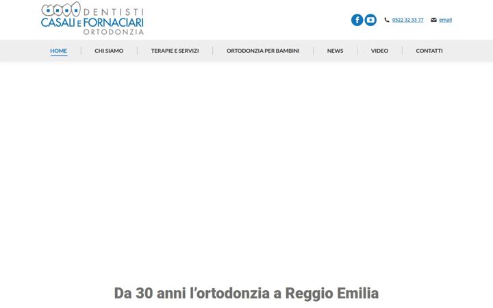 Screenshot ta' ortodonziacasalifornaciari.it