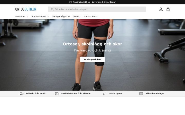 Screenshot of ortosbutiken.nu
