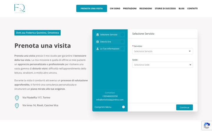 Screenshot of ortottistaquintino.com