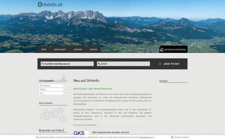 Screenshot of ortsinfo.at