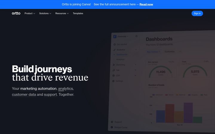 Screenshot of ortto.com