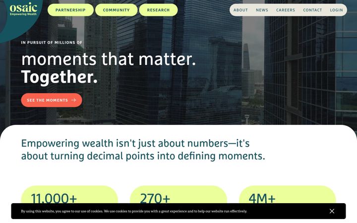 Screenshot of osaic.com