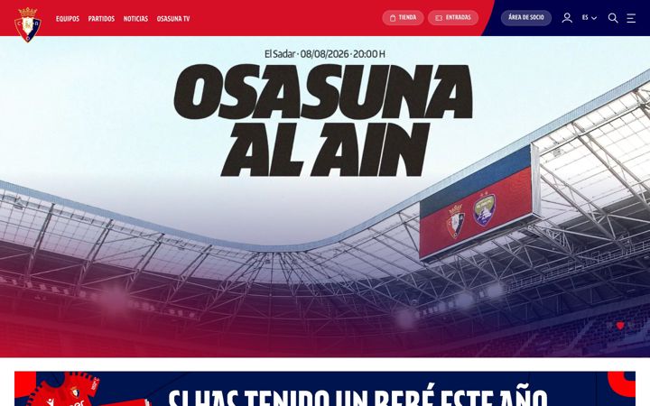 Screenshot of osasuna.es
