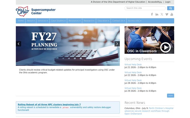 Screenshot of osc.edu