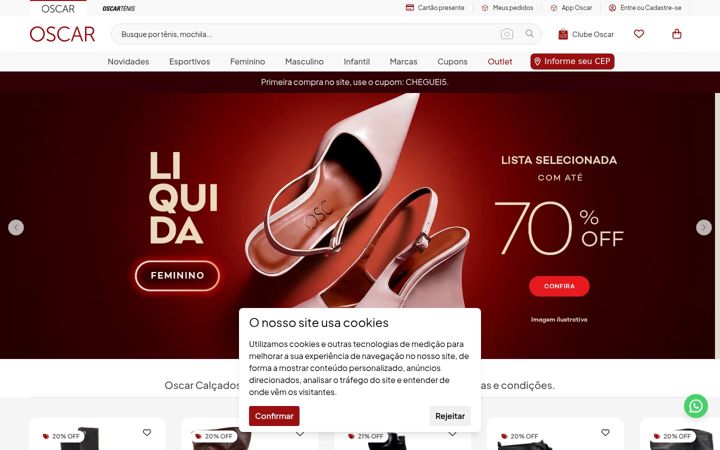 Screenshot of oscarcalcados.com.br
