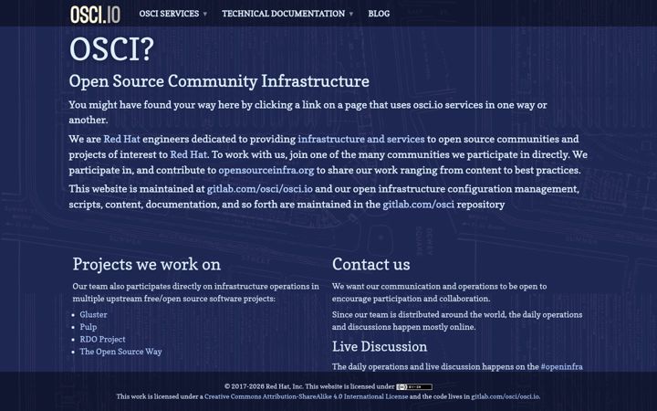 Screenshot of osci.io