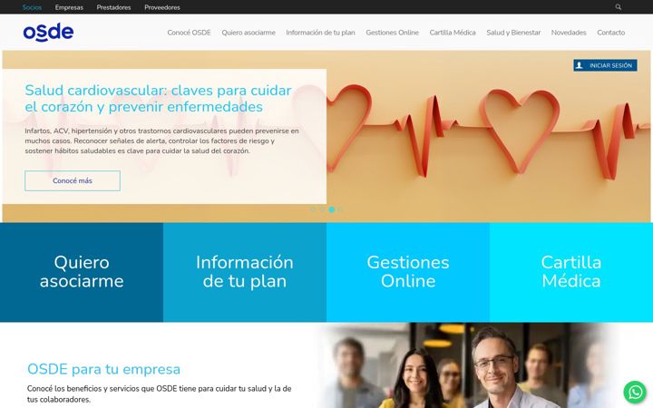 Screenshot of osde.com.ar