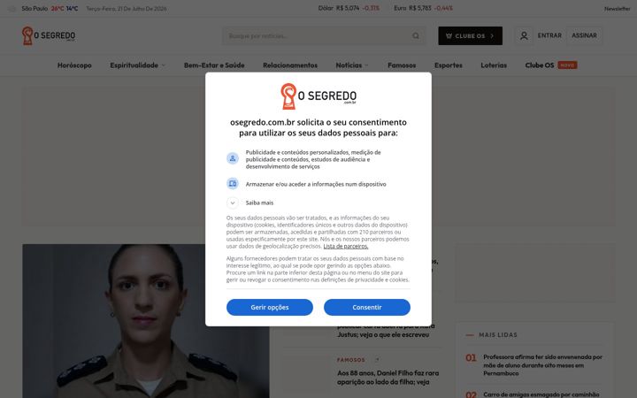 Screenshot of osegredo.com.br