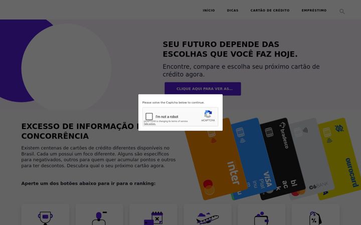 Screenshot of oseucartao.com