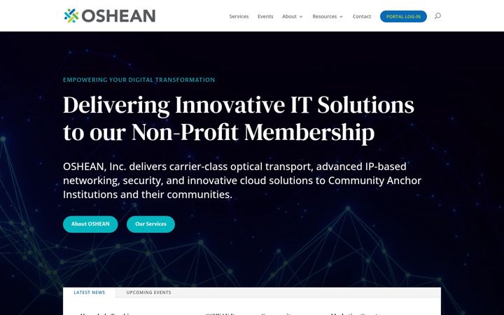 Screenshot of oshean.org