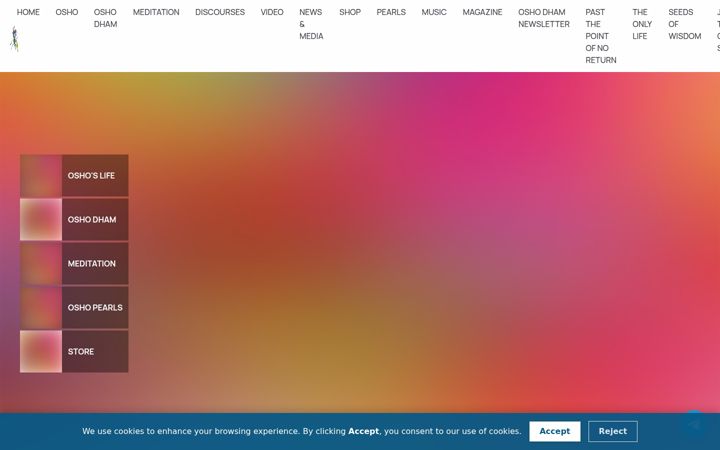 Screenshot of oshoworld.com