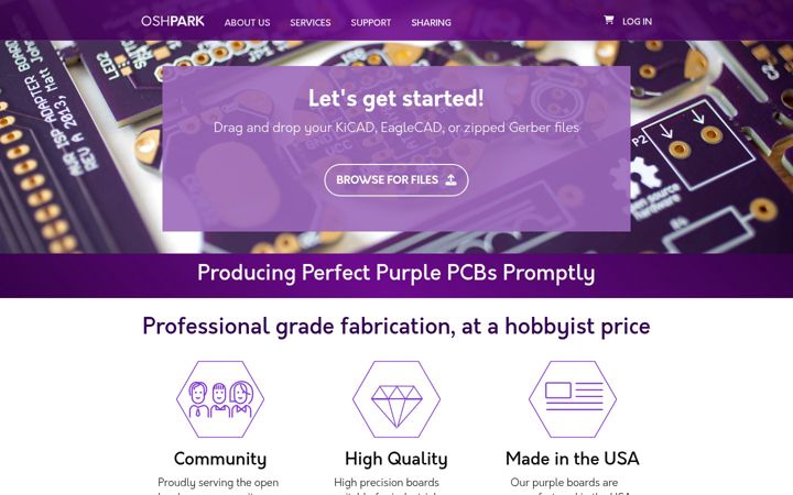 Screenshot of oshpark.com