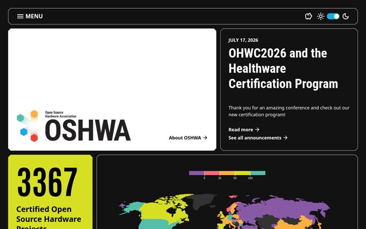 Screenshot of oshwa.org
