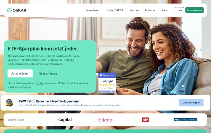 Screenshot of oskar.de