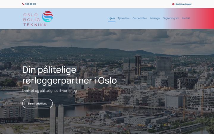 Screenshot of osloboligteknikk.no