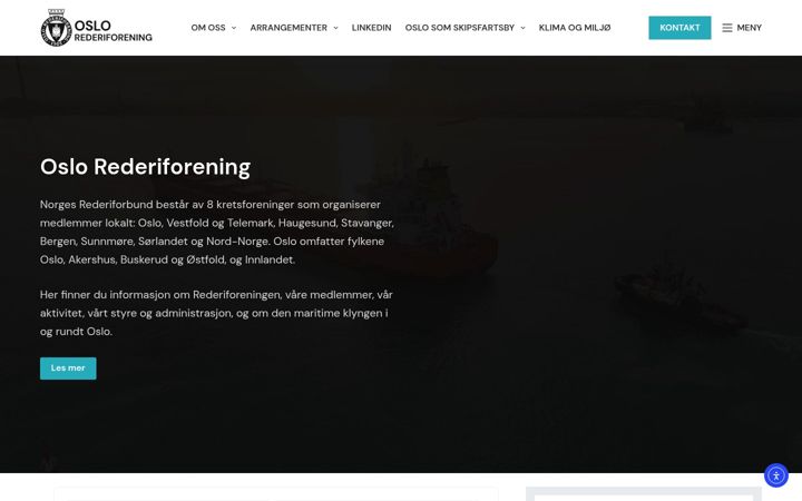Екранна снимка на oslorederiforening.no