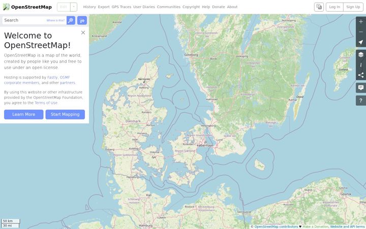 Screenshot von osm.org