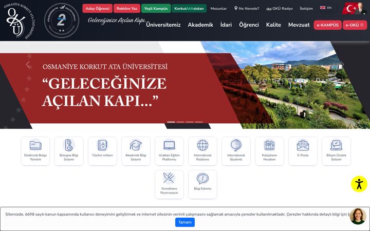 Screenshot of osmaniye.edu.tr