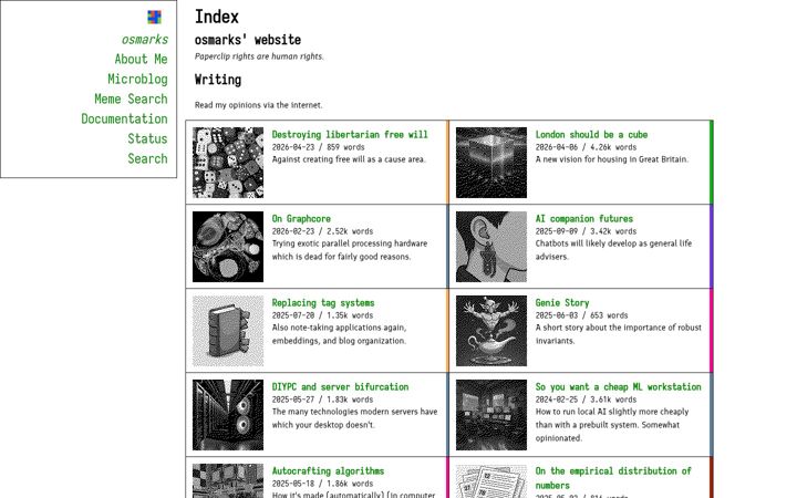 Screenshot of osmarks.net