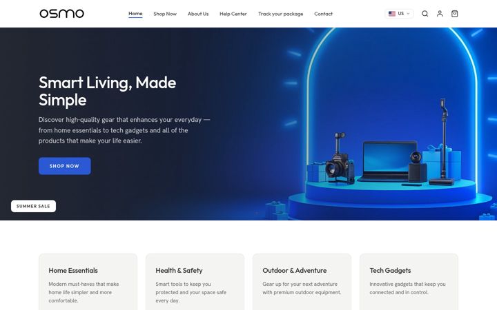 Screenshot of osmo-official.com