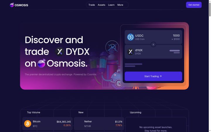 Screenshot of osmosis.zone