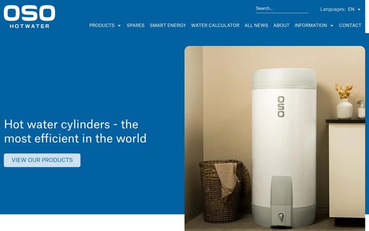 Screenshot of osohotwater.co.uk