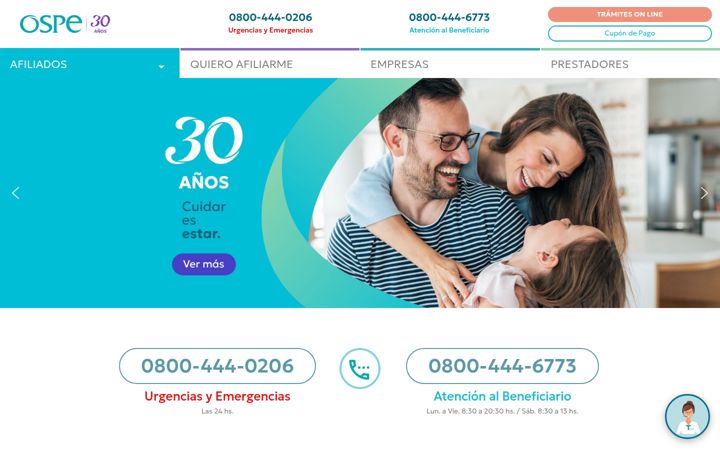 Screenshot of ospesalud.com.ar