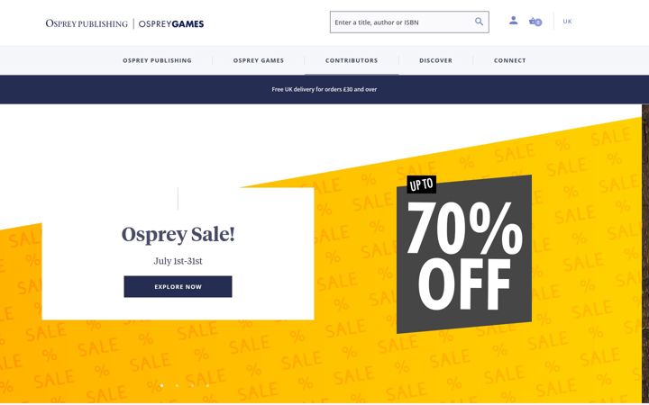 Screenshot of ospreypublishing.com