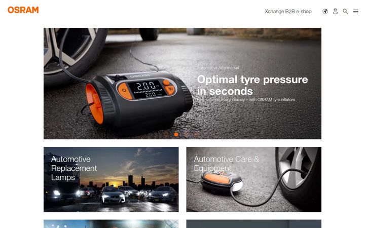 Екранна снимка на osram.com