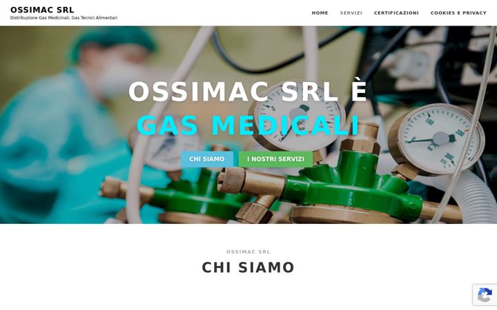 Screenshot stránky ossimacsrl.it