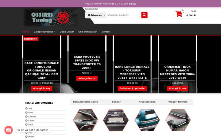 Posnetek zaslona ossiris.com.ro