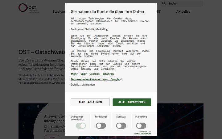 Screenshot of ost.ch