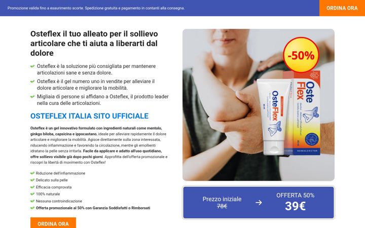 Skjermbilde av osteflexitalia.com