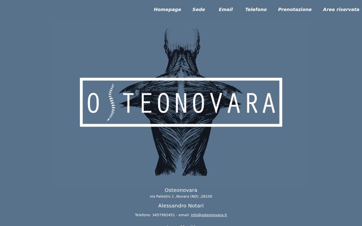 Snimka zaslona za osteonovara.it