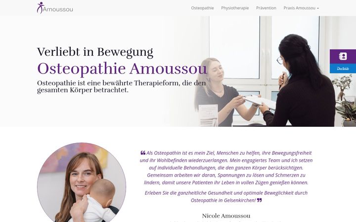 Screenshot ta' osteopathie-amoussou.de
