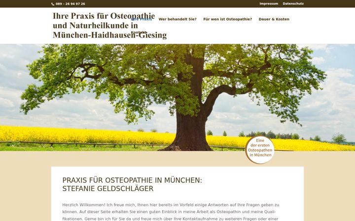 Captură de ecran a osteopathie-sg.de