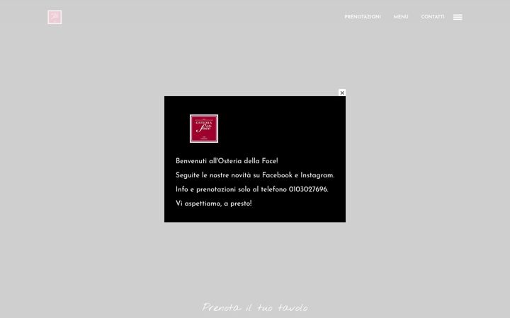 Screenshot di osteriadellafocegenova.it