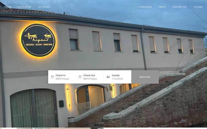 Snímek obrazovky osteriatripunt.it