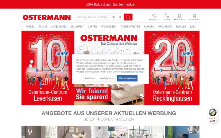 Ekrano kopija ostermann.de