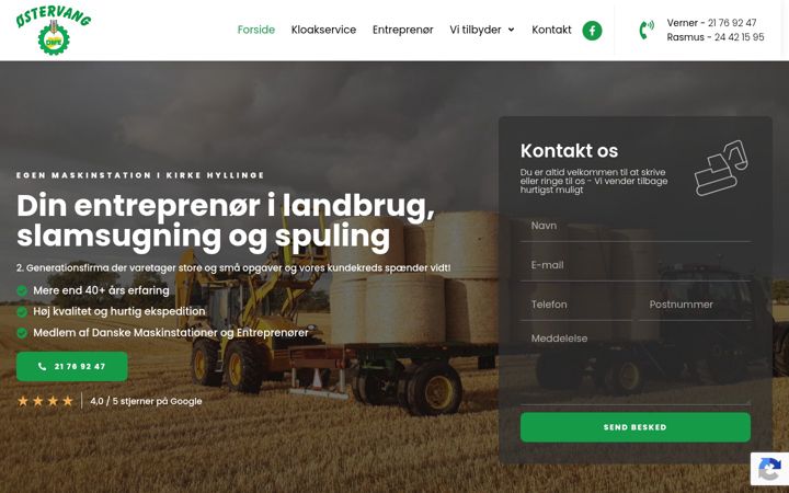 Ekrano kopija ostervang.dk