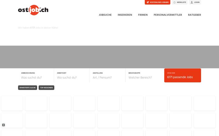 Screenshot of ostjob.ch