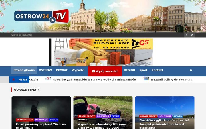 Screenshot of ostrow24.tv