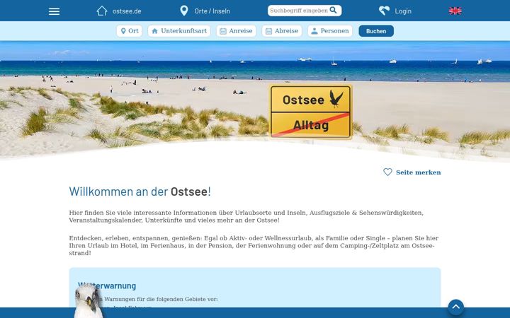 Screenshot of ostsee.de