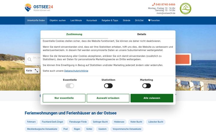Screenshot of ostsee24.de