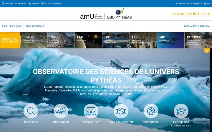 Screenshot του osupytheas.fr