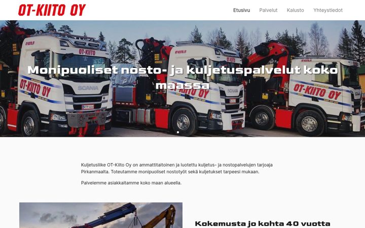 Screenshot of ot-kiito.fi