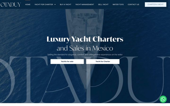 Captură de ecran a otaduyyachts.com