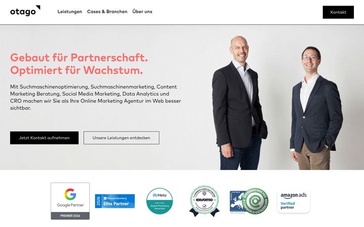 Screenshot of otago-consulting.de