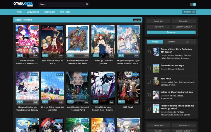 Screenshot of otakudesu.fit