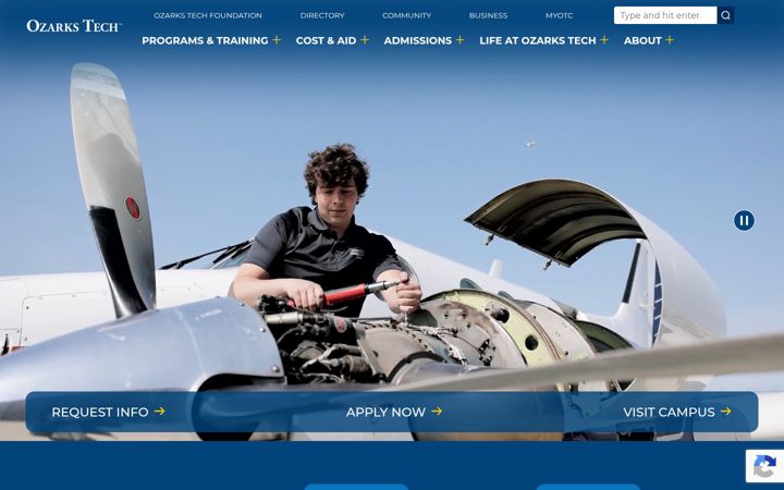 Screenshot of otc.edu